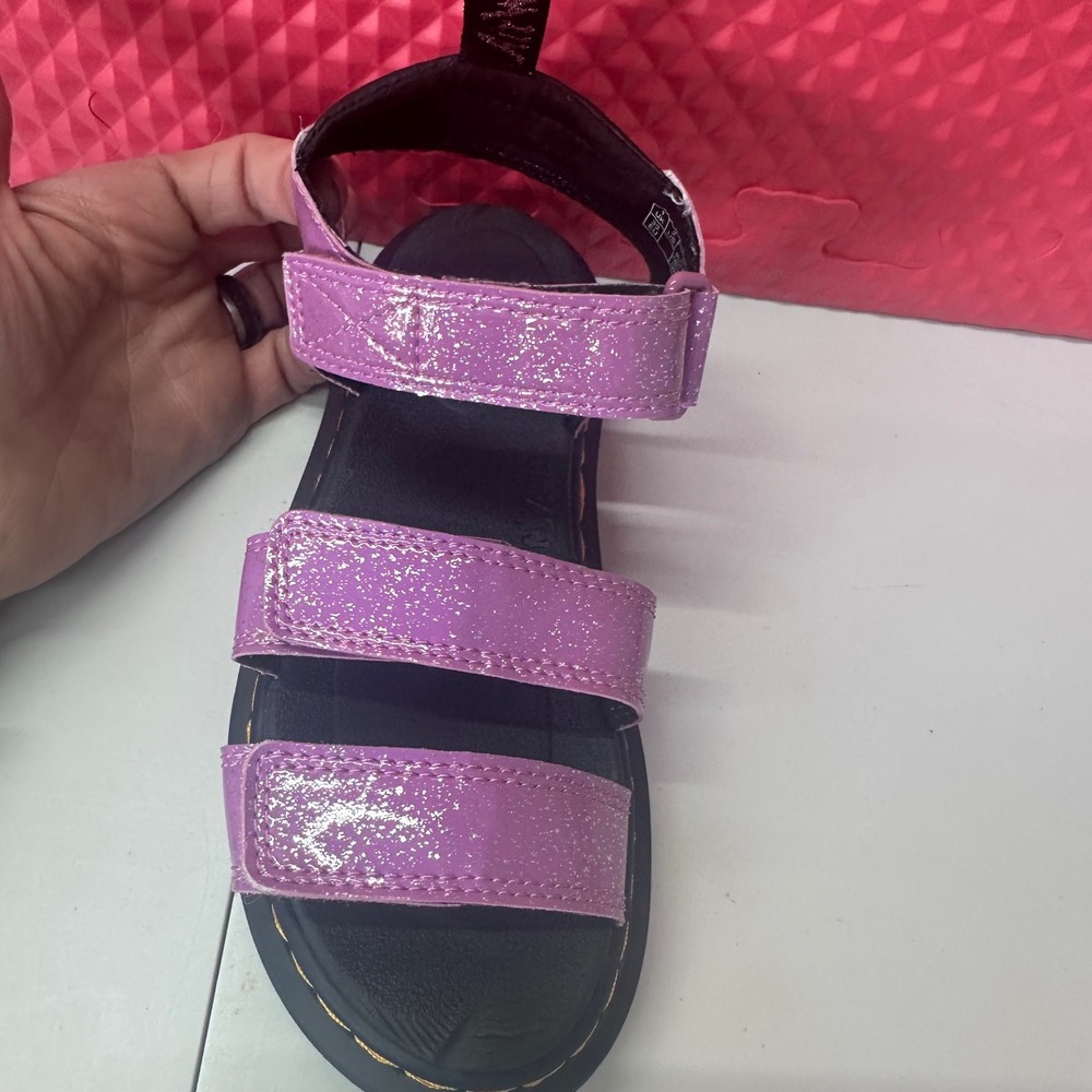 Dr. Martens Klaire J Purple Glitter Strappy Sandals Kids Size 2 US 33 EU AW004